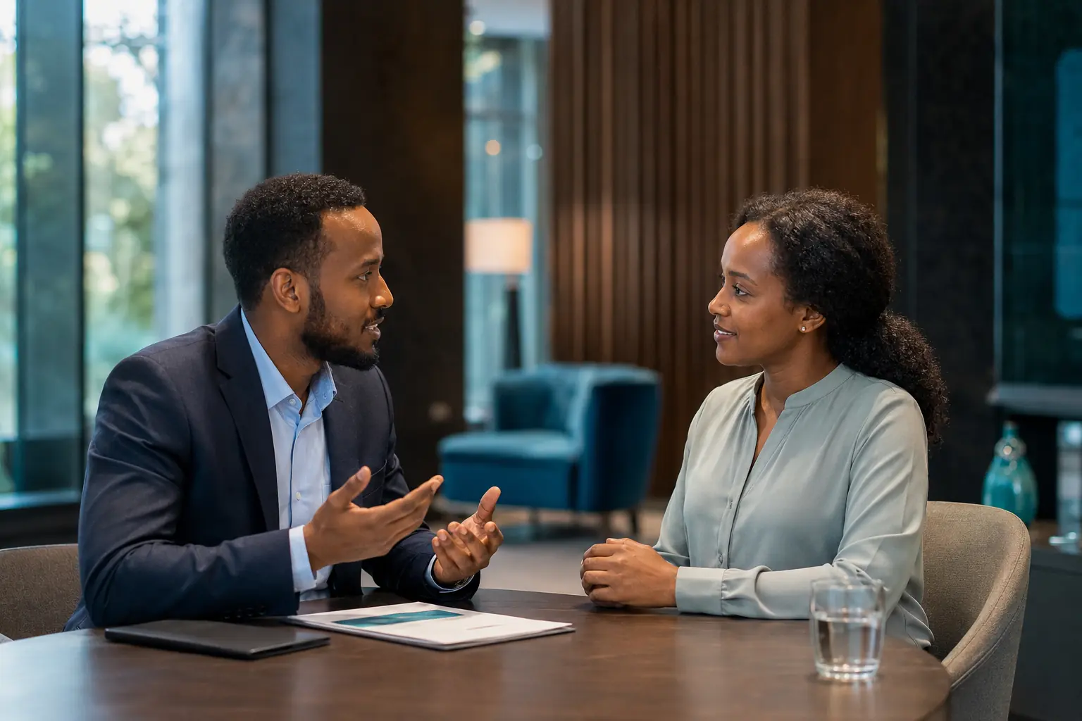 A professional customer service conversation